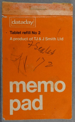 Untitled [Memo pad] image